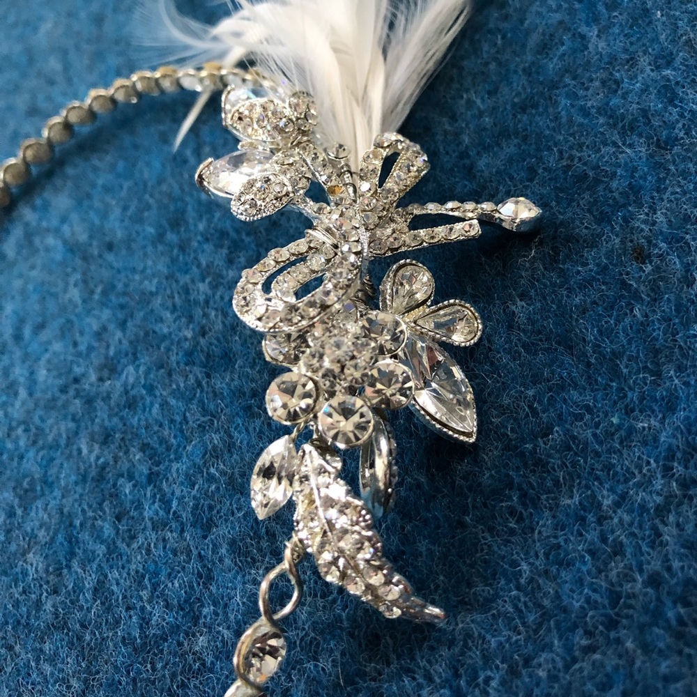 Feathered Jeweled Headband